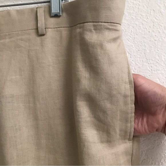 Pronto Uomo platinum tan linen trouser pants 38 - Picture 4 of 7